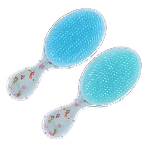 OSOLADY 2stücke Tragbare Haarbürste Für Junge Mädchen Entwirrbürste Für Mädchen Süßes Leichtes Design Für Urlaub Und Tägliche Anwendung Sanft Zur Kopfhaut Fördert Gesundes Haar von OSOLADY