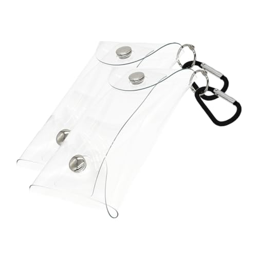 OSOLADY 2stücke Klarsichttasche Transparent Aufbewahrungstasche Praktische Wickeltasche Kompaktes Design Wiederverwendbarer Beutel Für Täglichen Gebrauch Mit Ausreichend Fassungsvermögen f von OSOLADY
