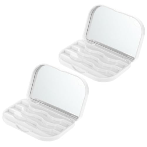OSOLADY 2stücke Wimpernbox Aufbewahren Von Falschen Wimpern Wiederverwendbar Und Bruchfest Mit Organizer-funktion Für Haushalt Leicht Zu Öffnen Schließen Für Frauen Und Mädchen von OSOLADY