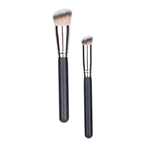 OSOLADY 2stücke Zweiteiliger Make-up-pinsel Aus Kunstfaser Weicher Und Dichter Für Foundation Und Concealer Einfach Anwendung Für Damen Und Mädchen von OSOLADY