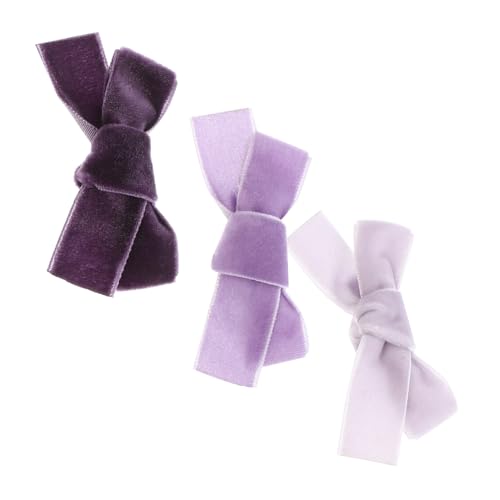 OSOLADY 3 Stück Kleine Haarspangen mit Schleife Süßer Haarschmuck für Mädchen Rutschfeste Clips in Zarten Farben für Partys und Alltag Haarschleifen für Kleine Mädchen von OSOLADY