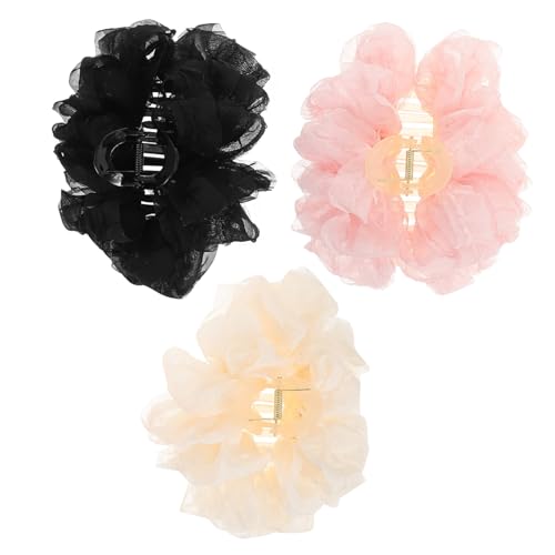 OSOLADY 3stücke Teiliges Bowknot Haarklammern Für Damen Große Haarclips Weiß Rosa Und Schwarz Für Dickes Haar Für Täglichen Gebrauch Und Besondere Anlässe von OSOLADY