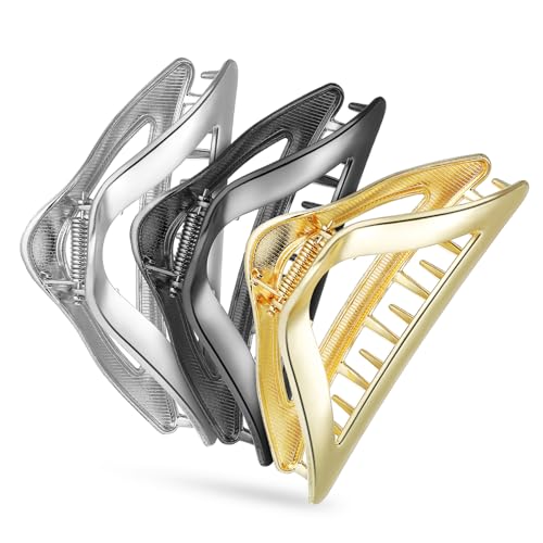 OSOLADY 3stücke Haarklammern Für Frauen Und Mädchen Große Haarklammer Aus Metall Haarstyling-clips Dekorative Haarklammern Haar-accessoires Für Täglichen Gebrauch von OSOLADY