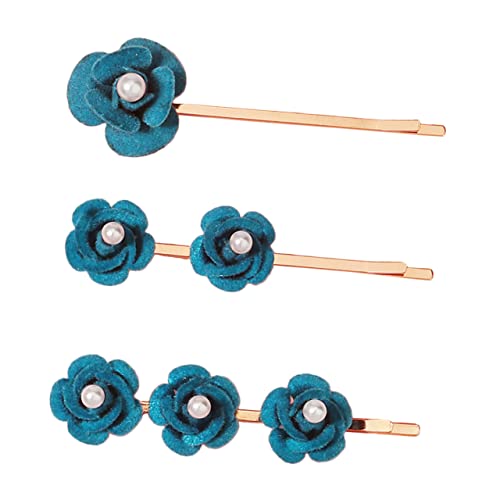 OSOLADY 3stücke Rosen Haarspange Haarschmuck Für Frauen Dekorative Haarspangen Mit Plastikperlen Und Seidenstoff Rosenblüten Für Hochzeit Party Strandhochzeit Kostüm Abschlussball Festzug von OSOLADY