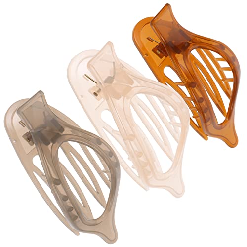 OSOLADY 3 Stück Teiliges Französischer Haarklammern Curved Hair Clips für Damen Rutschfest Geeignet für Dickes Haar Haarschmuck Accessoire für Alltag und Besondere Anlässe von OSOLADY