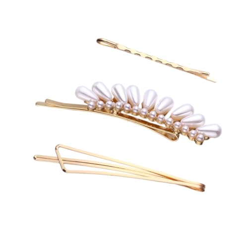 OSOLADY 3 Stück Teiliges Perlen Haarspangen für Damen Bobby Pins Hochzeits Haarschmuck Chic Headdress für Jede Frisur Hochwertige Alloy Barrette OSOLADY 3 Stück Teiliges Perlen Haarspangen für Damen Bobby Pins Hochzeits Haarschmuck Chic Headdress für Jede Frisur Hochwertige Alloy Barrette von OSOLADY