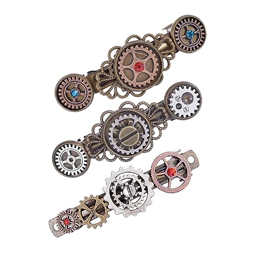 OSOLADY 3 Stück Teiliges Steampunk Gear Haarklammer Accessoires für Damen für Schule Partys und Fotoshootings Kompatibel mit Verschiedenen Haartypen OSOLADY 3 Stück Teiliges Steampunk Gear Haarklammer Accessoires für Damen für Schule Partys und Fotoshootings Kompatibel mit Verschiedenen Haartypen von OSOLADY