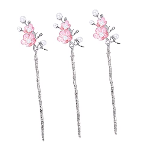 OSOLADY 3 Stücke Perlen Haarnadeln Retro Haarschmuck Für Frauen Stilvolle Haarstäbchen Für Hochzeiten Cosplay Abendpartys von OSOLADY