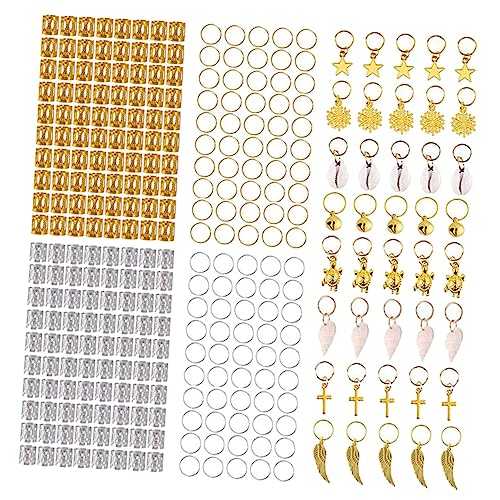 OSOLADY 305Stücke Dreadlock Haarnadeln Set Goldene Haarschmuck Perlen Ringe Dekorative Haarnadeln für Kreative Frisuren Geeignet für Damen und Herren für Haardekoration OSOLADY 305Stücke Dreadlock Haarnadeln Set Goldene Haarschmuck Perlen Ringe Dekorative Haarnadeln für Kreative Frisuren Geeignet für Damen und Herren für Haardekoration von OSOLADY
