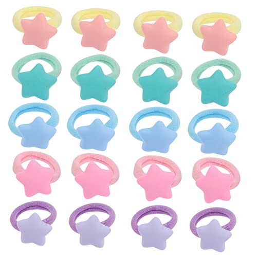 OSOLADY 30stücke Elastische Haar Scrunchies Für Kleinkinder Mädchen Stern Haar Krawatten Alltag Partys von OSOLADY