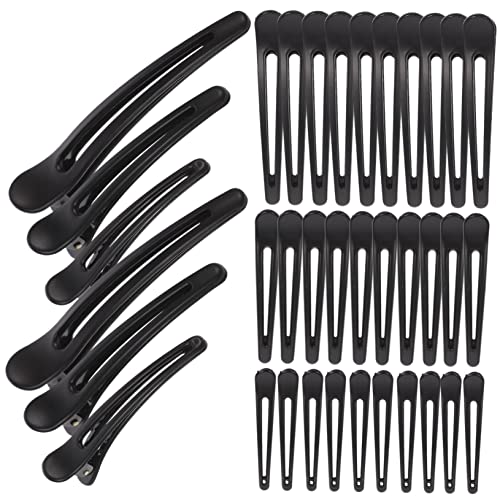 OSOLADY 36Stücke Hohle Haarspangen für Damen Schwarze Entenbill Haarclips für Alltagsfrisuren und Hochsteckfrisuren Robuste Haarklammern für Geschenkidee von OSOLADY