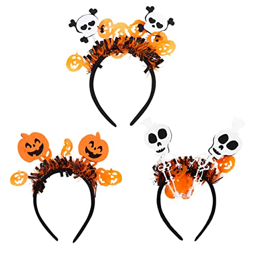 OSOLADY 3 Stücke Halloween Stirnband Kürbis Schädel Neuheit Haar Zubehör für Jungen und Mädchen Partys OSOLADY 3 Stücke Halloween Stirnband Kürbis Schädel Neuheit Haar Zubehör für Jungen und Mädchen Partys von OSOLADY