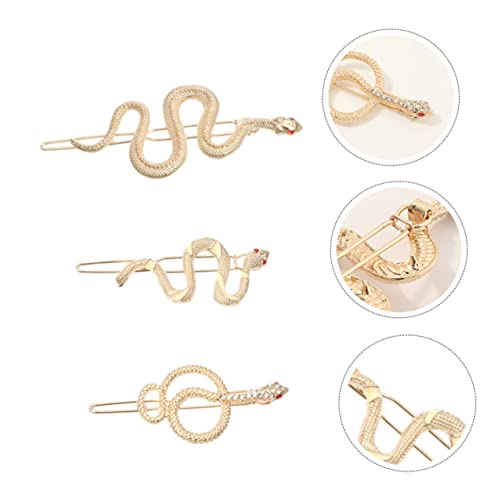 OSOLADY 3Stücke Haarklammern Im Schlangendesign Haarschmuck Für Damen Goldene Haarspangen Für Stilvolle Looks Bei Partys Und Besonderen Anlässen OSOLADY 3Stücke Haarklammern Im Schlangendesign Haarschmuck Für Damen Goldene Haarspangen Für Stilvolle Looks Bei Partys Und Besonderen Anlässen von OSOLADY