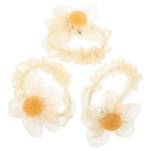 OSOLADY 3Stücke Teiliges Seidenponytailhalter für Damen Haarbänder mit Sonnenblumen Design Weich und Haarschonend für Haartyp Champagnerfarbe Stilvolle OSOLADY 3Stücke Teiliges Seidenponytailhalter für Damen Haarbänder mit Sonnenblumen Design Weich und Haarschonend für Haartyp Champagnerfarbe Stilvolle von OSOLADY