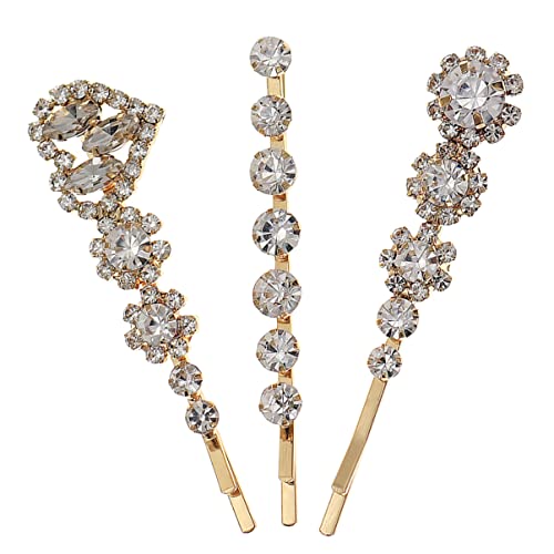 OSOLADY 3Stücke Teiliges Strasssteine Haarclips für Damen Haarnadeln mit Kristallen für Verschiedene Frisuren für Besondere Anlässe von OSOLADY