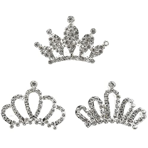 OSOLADY 3stücke Teiliges Diadem Kleine Mädchen Funkelnde Tiara Mit Haarkamm Für Geburtstagsfeier Weihnachtsfeier Und Rollenspiele Robust Und Kinderfreundlich von OSOLADY