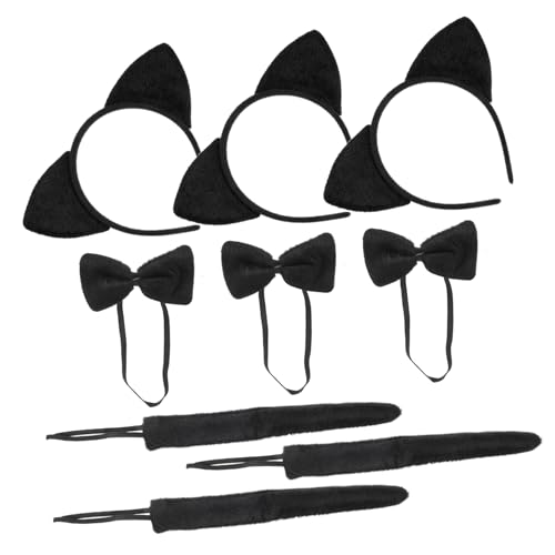 OSOLADY 3sätze Katzenohren Haarband Set Mit Fliege Und Teiliges Kostüm Für Junge Mädchen Geeignet Für Fasching Karneval Und Cosplay-partys Bequem Und Strapazierfähig Für OSOLADY 3sätze Katzenohren Haarband Set Mit Fliege Und Teiliges Kostüm Für Junge Mädchen Geeignet Für Fasching Karneval Und Cosplay-partys Bequem Und Strapazierfähig Für von OSOLADY