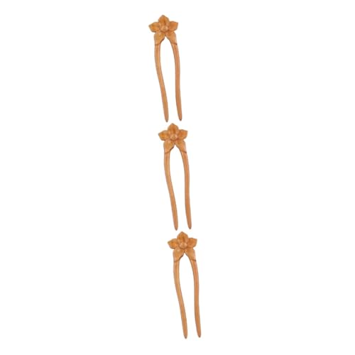 OSOLADY 3stücke Retro Holz Haarnadel U-förmige Haarspange Langlebig Und Elegant Für Hochzeiten Geburtstage Und Besondere Anlässe Vintage Haarschmuck Für Damen Und Mädchen von OSOLADY