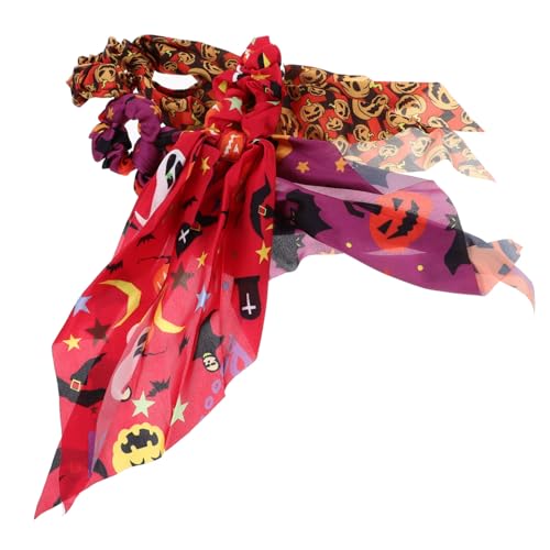 OSOLADY 3stücke Teiliges Halloween Haarschmuck Mit Kürbis-muster Elastischen Haargummis Für Mädchen Für Kostümpartys Und Festliche Anlässe von OSOLADY