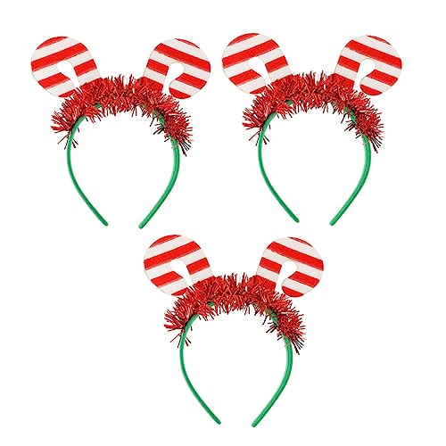 OSOLADY Einzigartige Cosplay Haar Tragen Haar Hoops 3 Stücke Rot Weiß Dekorative Party Haarbänder von OSOLADY