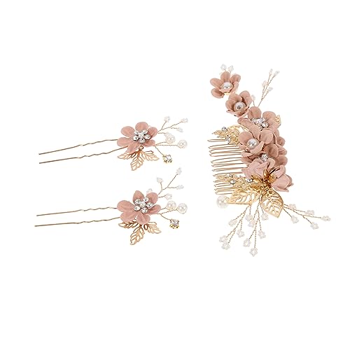 OSOLADY 3stücke Blumen Haarschmuck Für Damen Strass-haarnadel Für Hochzeiten Und Partys Braut Haarschmuck Mit Blumen-design Angenehm Zu Tragen Unauffällig Und Elegant von OSOLADY