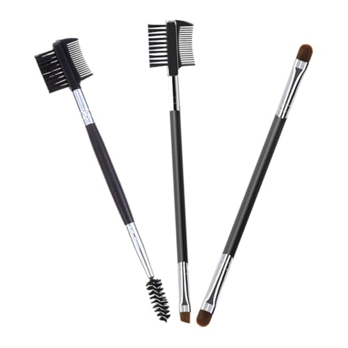 OSOLADY Multifunktionaler Wimpernkamm 3 Stück Spiral Wimpernbürste Doppelkopf Make Up Tool für Augenbrauen und Wimpern Tragbar und Praktisch für Frauen von OSOLADY