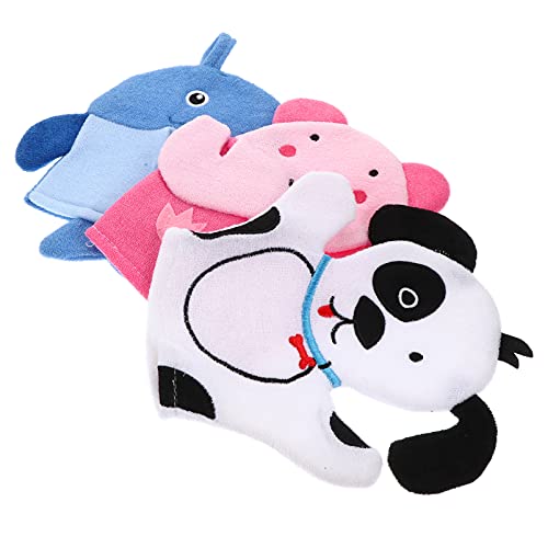 OSOLADY 3stücke Junge Mädchen-badeschwamm-handschuhe Spielerische Dusch Badewäsche Für Junge Mädchen Und Kleinkinder Sanft Massierend Und Pflegend Schnell Trocknend Und Komfortabel von OSOLADY