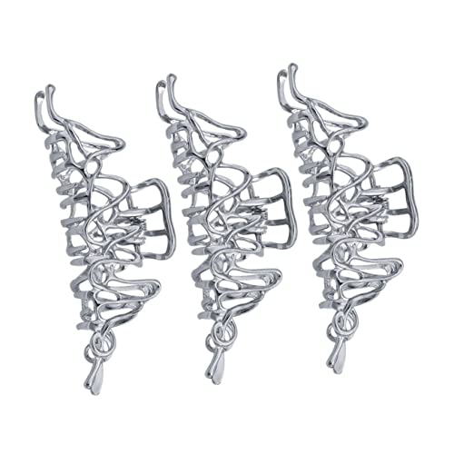 OSOLADY 3stücke Metall Haarspangen Rutschfeste Haarklammer Für Dickes Dünnes Langes Und Kurzes Haar Unregelmäßige Shark Hair Clips Für Damen Für Beauty-routine Und Makeup von OSOLADY
