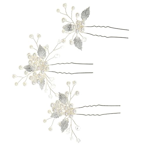 OSOLADY 3stücke Perlen Haarnadel Für Braut Stil Hochzeitshaarnadel Für Damen Haarschmuck von OSOLADY