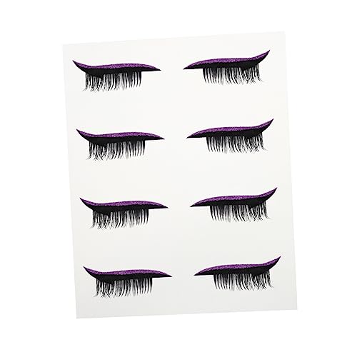 OSOLADY 4 Paar Falsche Wimpern Augen Make Up Aufkleber Wiederverwendbare Wimpernaufkleber Eyeliner Aufkleber Eyeliner Und Wimpernaufkleber Selbstklebende Augenlinie Party von OSOLADY