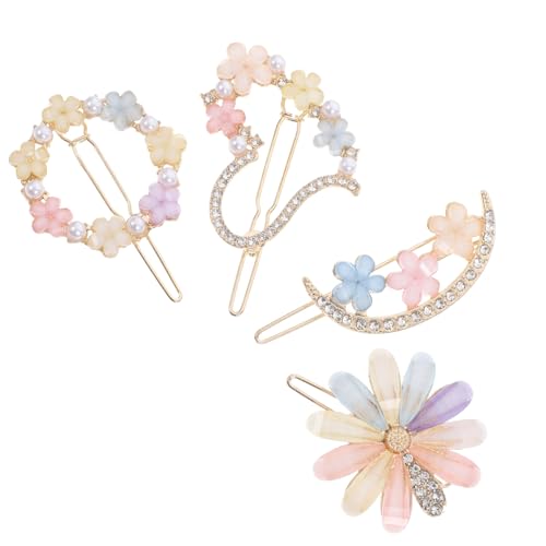 OSOLADY 4 Stück Blumen-Entenschnabel-Clip Haarspangen Kopfbedeckungen für Mädchen zarte Haarnadeln Strass-Haarnadeln haar haarschmuck Haarklammern Braut Haarnadel Strasssteine OSOLADY 4 Stück Blumen-Entenschnabel-Clip Haarspangen Kopfbedeckungen für Mädchen zarte Haarnadeln Strass-Haarnadeln haar haarschmuck Haarklammern Braut Haarnadel Strasssteine von OSOLADY