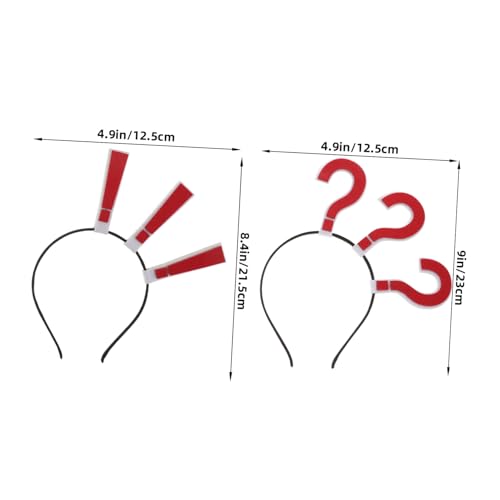 OSOLADY 4 Stück Fragezeichen Haarreifen aus Stoff Rutschfestes Bequemes Stirnband Auffälliges Punktion Design Modisches Haaraccessoire für Damen und Mädchen zu Halloween Partys und Alltag von OSOLADY