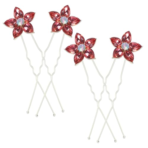 OSOLADY Haarnadel-set mit Strasssteinen Haargabeln für Hochzeit Kopfschmuck Brauthaar Blumen-design für Frauen von OSOLADY