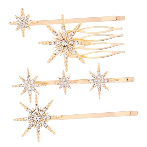 OSOLADY Strass-haarnadel Für Mädchen 4er-pack Haarspange Modische Haarspange Für Frauen Elegantes Braut-kopfstück Für Hochzeitsfeiern von OSOLADY