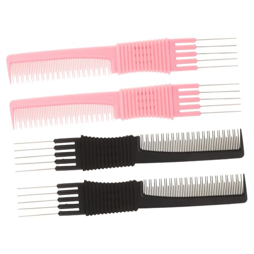 OSOLADY Friseurkamm-set 4-teilig Metallkammbürste Für Damen Feine Zahnung Haarnadeln Styling-werkzeug Zum Scheiteln Flechten Haarstyling-zubehör von OSOLADY