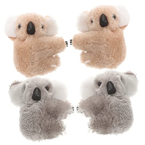 OSOLADY 4stücke Koala-haarspangen Flauschig Kleine Haarspangen Für Mädchen Haarschmuck Zarte Haarnadel Haar-accessoires Haarspangen-dekoration von OSOLADY