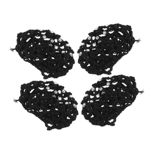 OSOLADY Ballett-haarnetze Für Damen 4er-pack Haarnetze Mit Acryl-strass Kopfbedeckung Schwarz Für Kinder Und Erwachsene OSOLADY Ballett-haarnetze Für Damen 4er-pack Haarnetze Mit Acryl-strass Kopfbedeckung Schwarz Für Kinder Und Erwachsene von OSOLADY