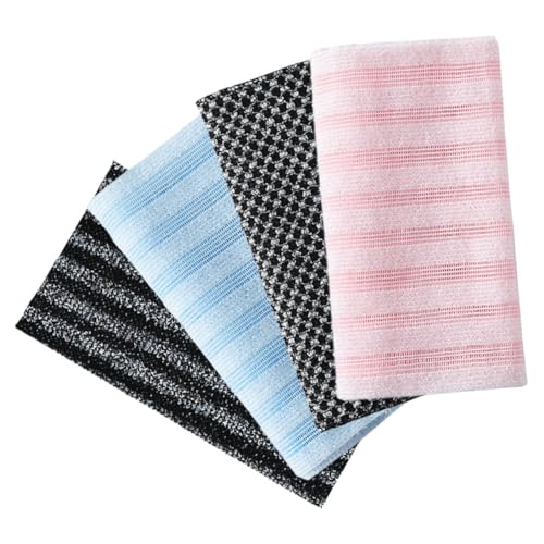 OSOLADY 4stücke Teiliges Aus Exfoliierenden Rückenschrubbern Weiche Hautfreundliche Peeling-tücher Für Dusche Für Männer Und Frauen Zur Gründlichen Hautreinigung Und Erreichung von OSOLADY