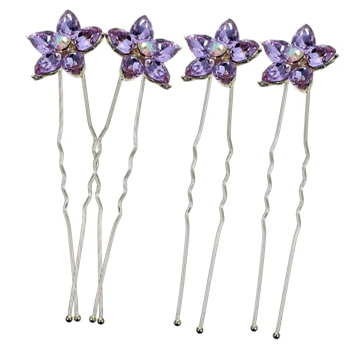 OSOLADY Eleganter Kopfschmuck für Die Braut 4 Stück Strass U-förmige Haarspangen Hochzeitshaar für Frauen Brauthaar- von OSOLADY