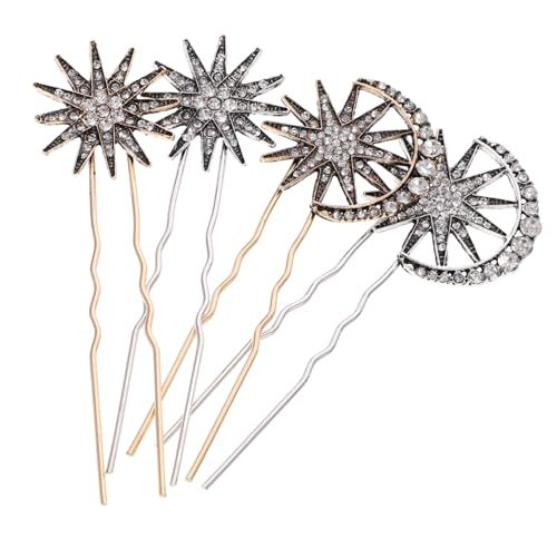 OSOLADY 4 Stück Vintage Haarnadel Corsage Haargummis Brauthaarhaube Schleier Haarspangen Für Frauen U Förmige Haarnadeln Flechten Haartrocknerbürste Hochzeits Haarnadeln Haarband von OSOLADY