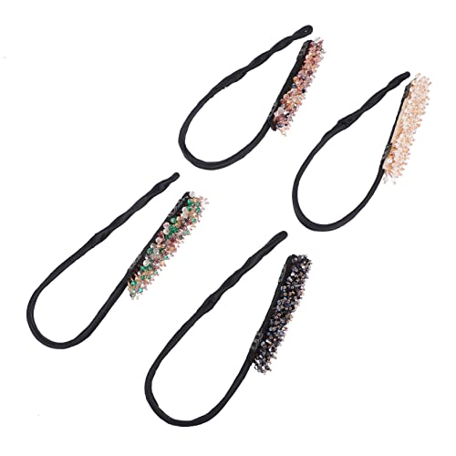 OSOLADY 4 Stücke Strass Kristall Haar Bun Maker Hair Styling DIY Werkzeug Für Frauen Und Mädchen von OSOLADY