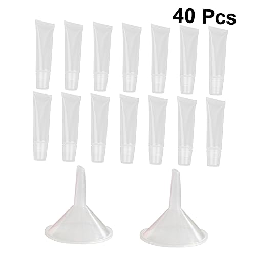 OSOLADY 40 Stücke Leere Lippenbalsam Tuben Wiederverwendbare Kosmetikbehälter Auslaufsicher Softes Material für Lip Gloss und Lip Balm OSOLADY 40 Stücke Leere Lippenbalsam Tuben Wiederverwendbare Kosmetikbehälter Auslaufsicher Softes Material für Lip Gloss und Lip Balm von OSOLADY