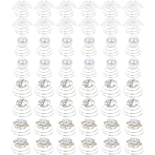 OSOLADY 48Stücke Perlen Haarnadeln Set mit Braut Haarschmuck Spirale Clips für Hochzeit Elegant und Leicht für Verschiedene Frisuren Geeignet OSOLADY 48Stücke Perlen Haarnadeln Set mit Braut Haarschmuck Spirale Clips für Hochzeit Elegant und Leicht für Verschiedene Frisuren Geeignet von OSOLADY