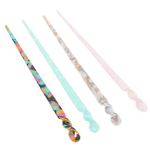 OSOLADY 4Stücke Chignon Haarstäbchen Vintage Haarnadeln für Damen zum Fixieren von Frisuren Sekundenschnelle für Langes und Dünnes Haar Haarschmuck Accessoire von OSOLADY