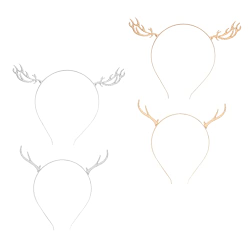 OSOLADY 4Stücke Geweih Haarreifen Weihnachts Kopfschmuck Für Damen Festliche Haar Accessoires Für Weihnachten Und Partys Designs Und Farben von OSOLADY