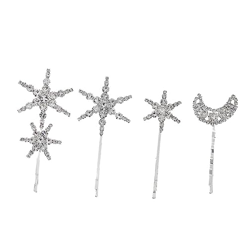 OSOLADY 4Stücke Haarspangen mit Strasssteinen Teiliges Glitzerndes Haaraccessoire für Damen Haarschmuck für Besondere Anlässe Design Silber für Hochzeiten OSOLADY 4Stücke Haarspangen mit Strasssteinen Teiliges Glitzerndes Haaraccessoire für Damen Haarschmuck für Besondere Anlässe Design Silber für Hochzeiten von OSOLADY