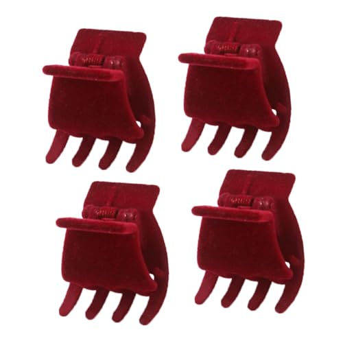 OSOLADY 4Stücke Kleine Klauenklemmen für Damen Teiliges aus Velours Haarspangen für Einfaches Haarstyling für Besondere Anlässe OSOLADY 4Stücke Kleine Klauenklemmen für Damen Teiliges aus Velours Haarspangen für Einfaches Haarstyling für Besondere Anlässe von OSOLADY