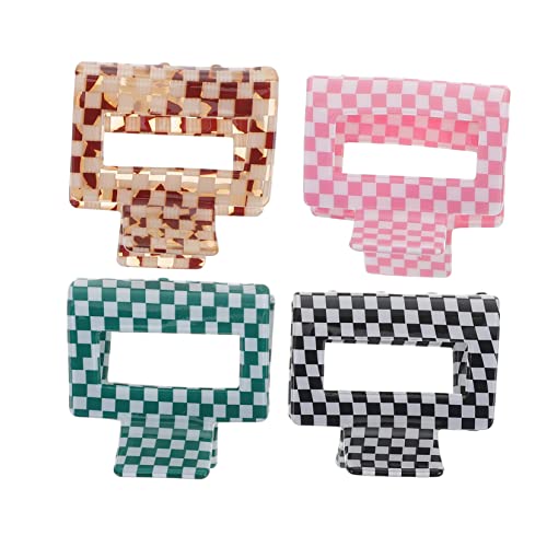 OSOLADY 4Stücke Mode Haarclips Schachbrett Design Kleine Haarklammern für Damen Stabil und Langlebig für Reisen Einkaufen und Alltag OSOLADY 4Stücke Mode Haarclips Schachbrett Design Kleine Haarklammern für Damen Stabil und Langlebig für Reisen Einkaufen und Alltag von OSOLADY