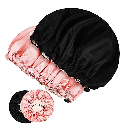 OSOLADY 4Stücke Satin für Damen Verstellbare Haarschutzhauben für Lange Haare Leicht und Tragbar Reisen OSOLADY 4Stücke Satin für Damen Verstellbare Haarschutzhauben für Lange Haare Leicht und Tragbar Reisen von OSOLADY