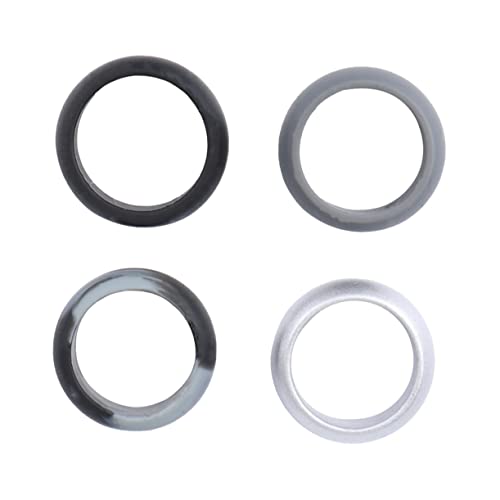 OSOLADY 4Stücke Silikonringe für Sport und Flexible Eheringe Camo Grey Schwarz Dunkelgrau und Silber für Lebensstile Schutz Wertvoller Ringe OSOLADY 4Stücke Silikonringe für Sport und Flexible Eheringe Camo Grey Schwarz Dunkelgrau und Silber für Lebensstile Schutz Wertvoller Ringe von OSOLADY